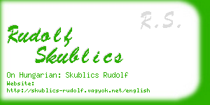 rudolf skublics business card